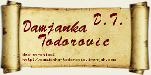 Damjanka Todorović vizit kartica